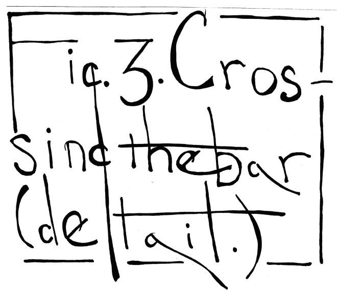 Crossing bar (detail) - title